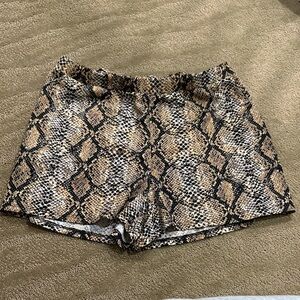 Snake Print Women Shorts